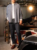 Jeans Bootleg in Light Denim Viola Uomo - Ragno