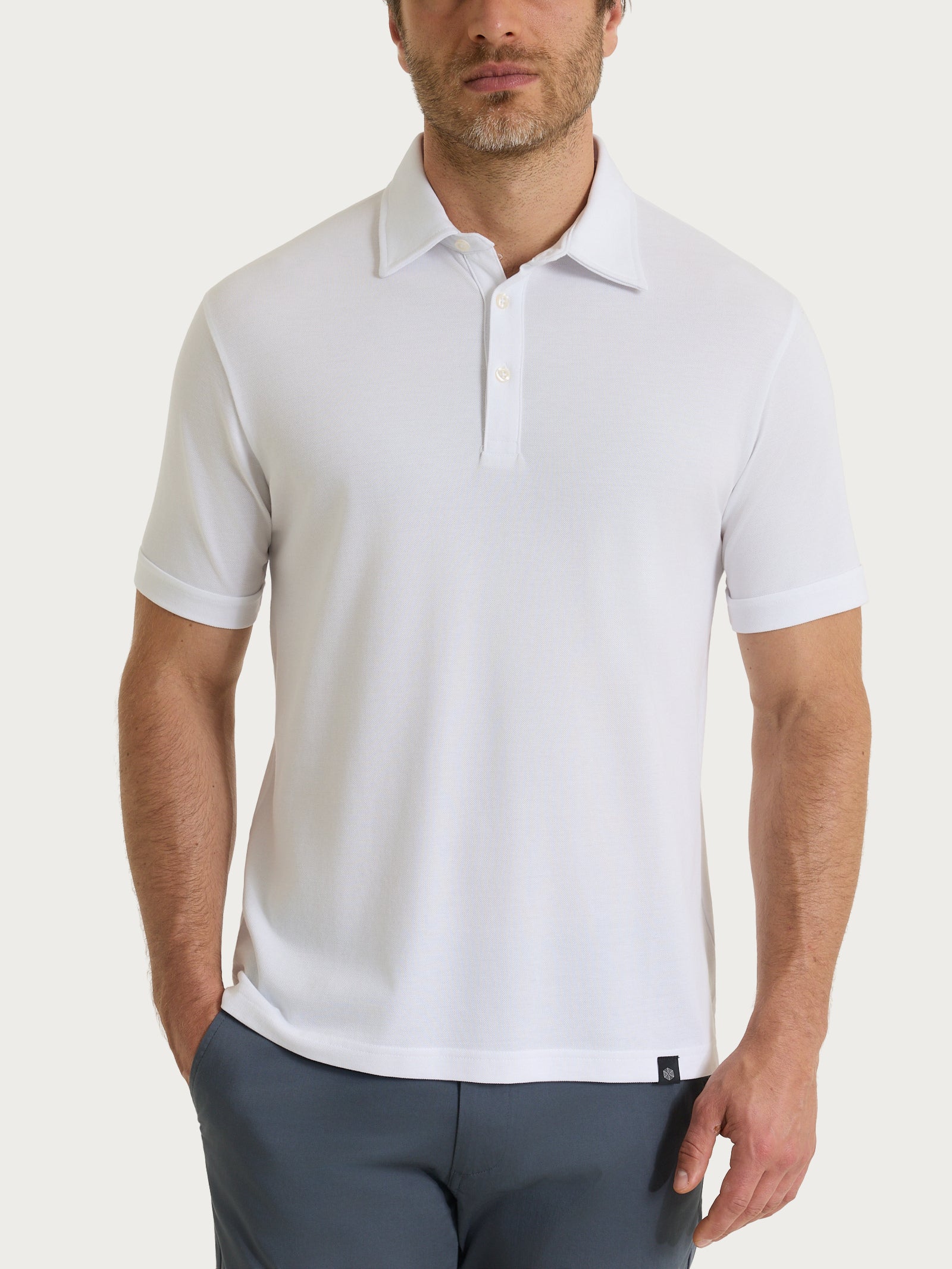 Polo in Cotone Piquet Double Mercerized Bianchi Uomo - Ragno