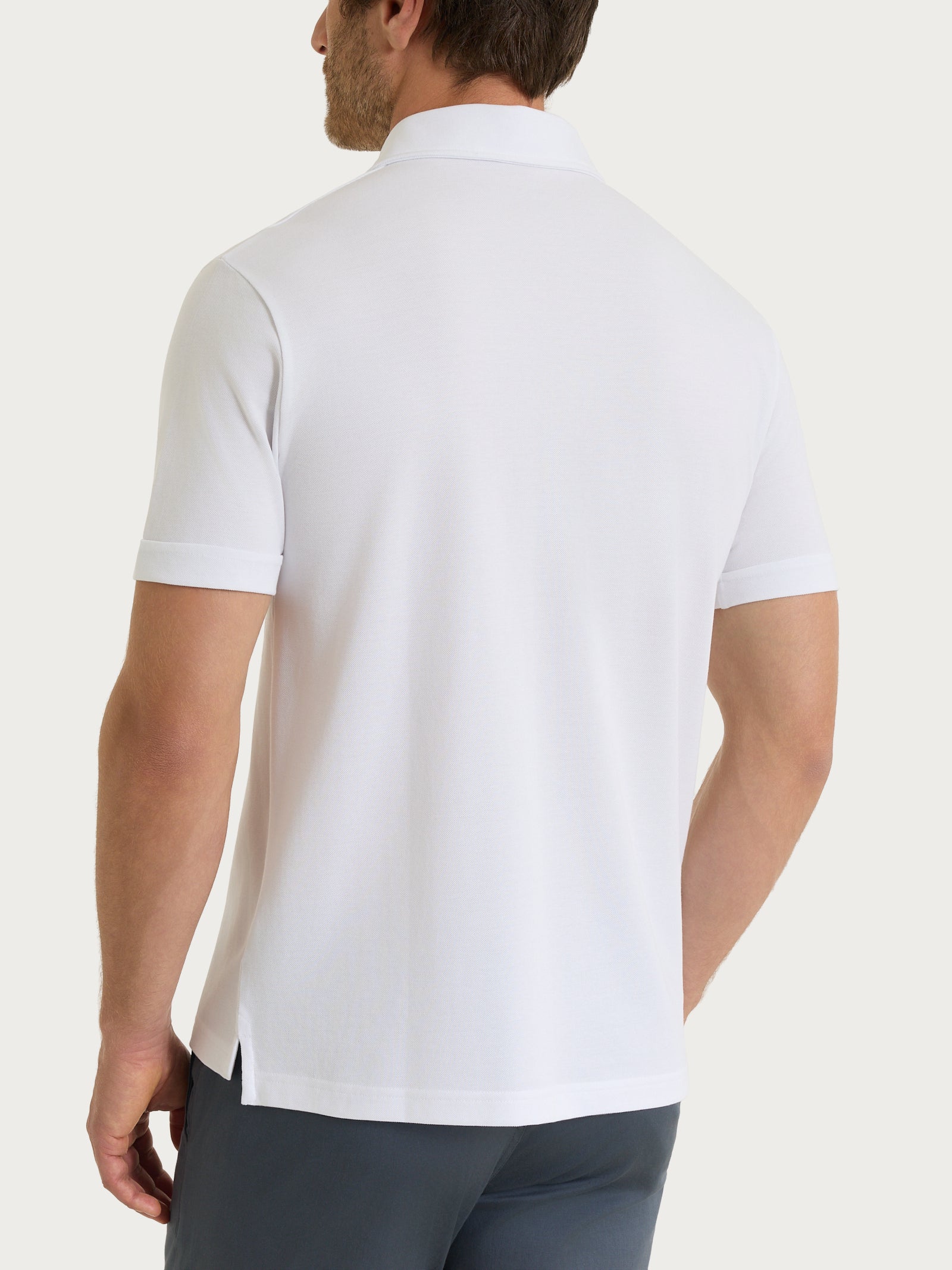 Polo in Cotone Piquet Double Mercerized Bianchi Uomo - Ragno