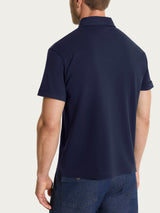 Polo in Cotone Piquet Double Mercerized Blu Uomo - Ragno