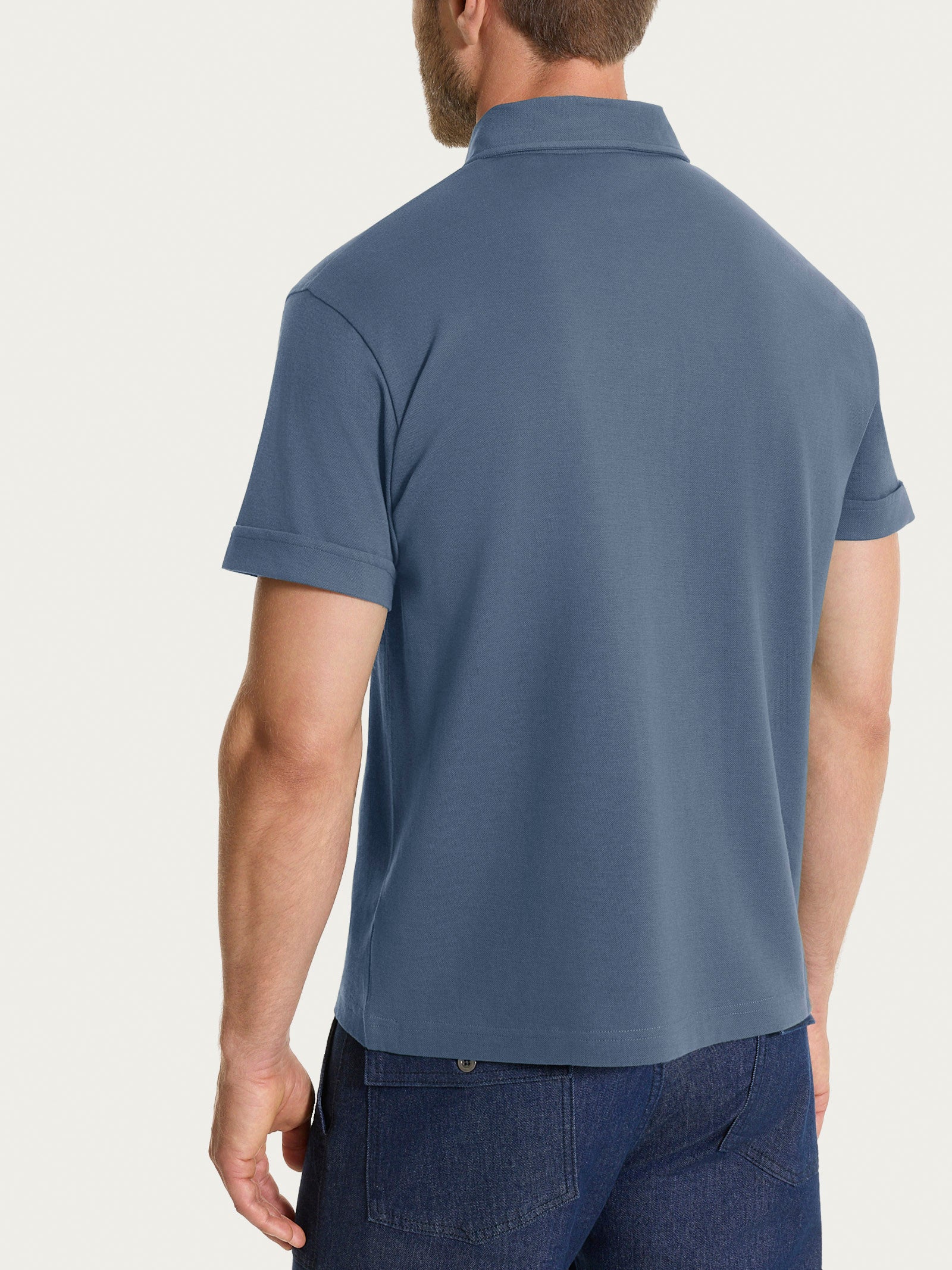 Polo in Cotone Piquet Double Mercerized Neri Uomo - Ragno