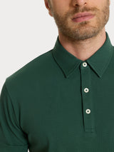 Polo in Cotone Piquet Double Mercerized Verdi Uomo - Ragno