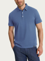 Polo in Cotone Piquet Double Mercerized Blu Uomo - Ragno
