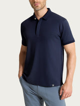 Polo a manica corta in Cotone Piquet Double Mercerized Blu Uomo - Ragno