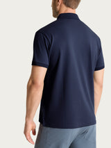 Polo a manica corta in Cotone Piquet Double Mercerized Blu Uomo - Ragno