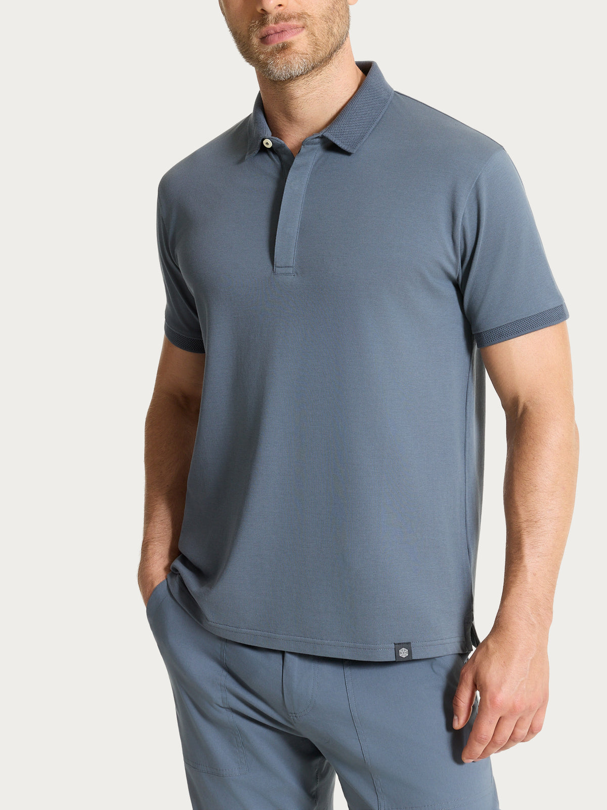 Polo a manica corta in Cotone Piquet Double Mercerized Neri Uomo - Ragno