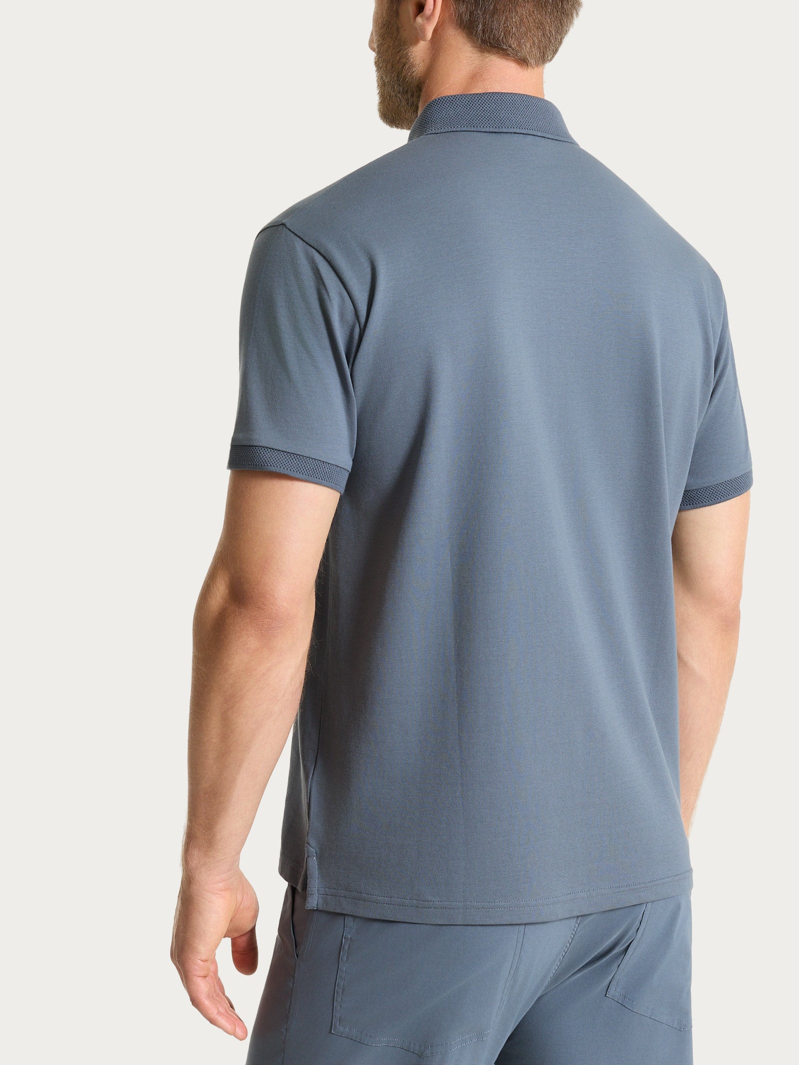 Polo a manica corta in Cotone Piquet Double Mercerized Neri Uomo - Ragno