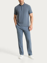 Polo a manica corta in Cotone Piquet Double Mercerized Neri Uomo - Ragno