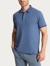 Polo a manica corta in Cotone Piquet Double Mercerized Blu Uomo - Ragno