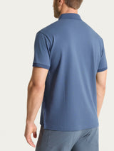 Polo a manica corta in Cotone Piquet Double Mercerized Blu Uomo - Ragno