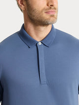 Polo a manica corta in Cotone Piquet Double Mercerized Blu Uomo - Ragno