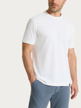 T-shirt girocollo in Cotone Piquet Double Mercerized Bianchi Uomo - Ragno