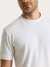 T-shirt girocollo in Cotone Piquet Double Mercerized Bianchi Uomo - Ragno