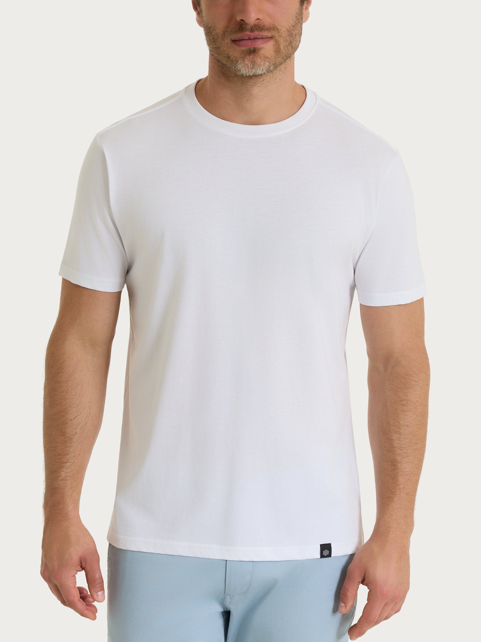 Maglietta girocollo in Jersey Double Mercerized Bianchi Uomo - Ragno
