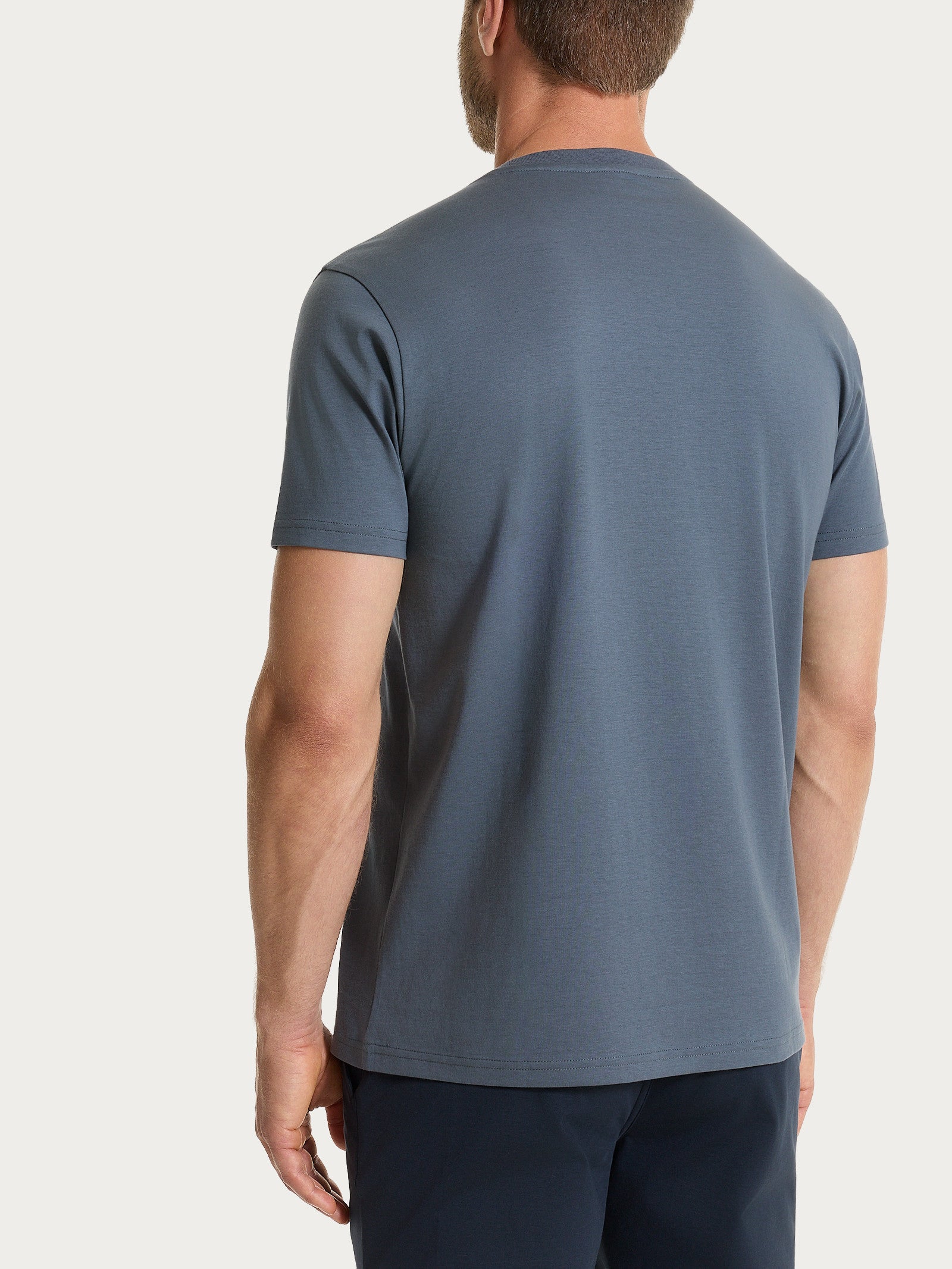 Maglietta girocollo in Jersey Double Mercerized Neri Uomo - Ragno