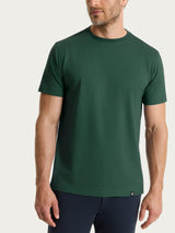 Maglietta girocollo in Jersey Double Mercerized Verdi Uomo - Ragno