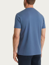 Maglietta girocollo in Jersey Double Mercerized Blu Uomo - Ragno