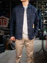 Giacca Utility in Raw Denim  Blu Uomo - Ragno
