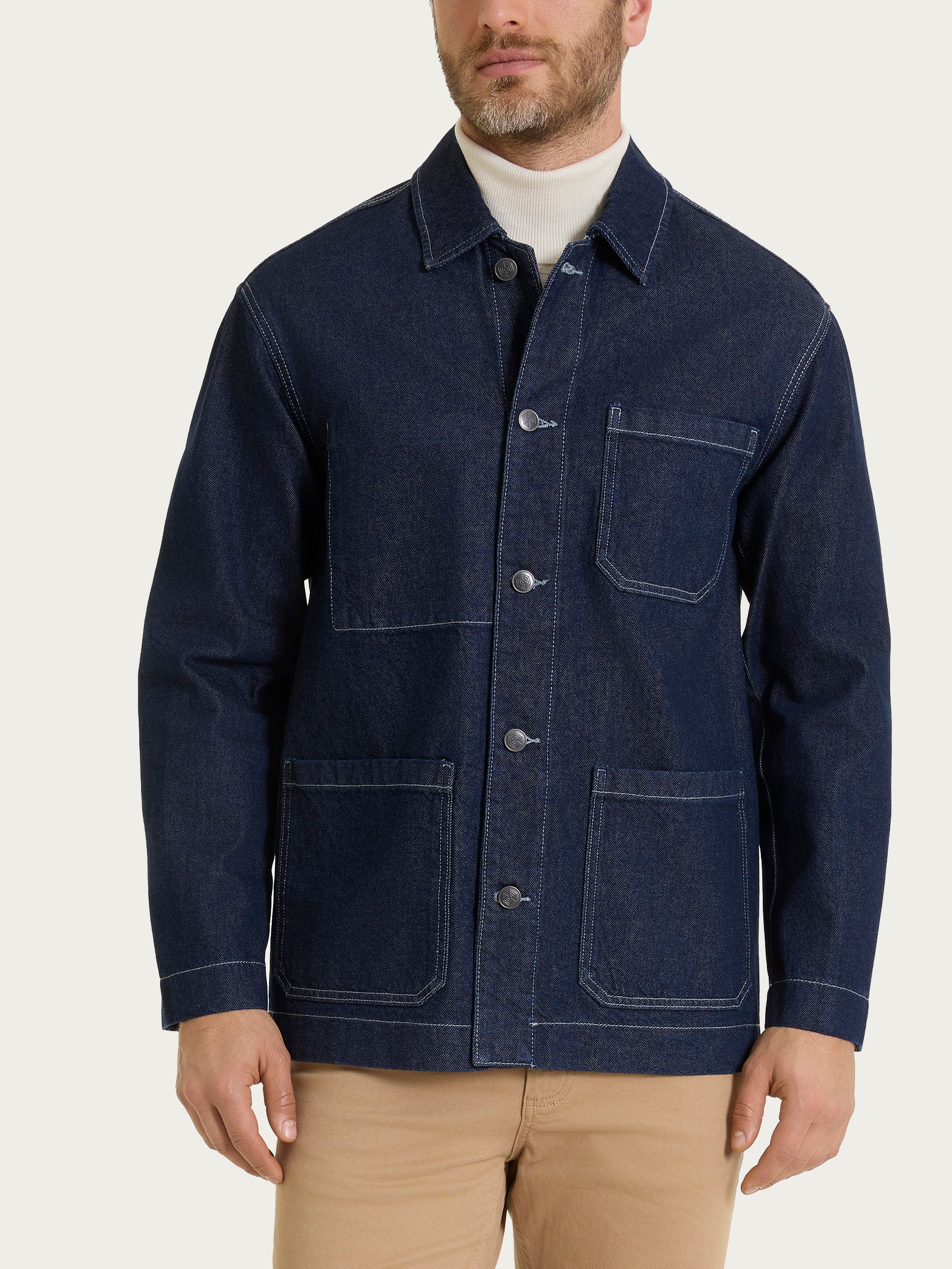 Giacca Utility in Raw Denim  Blu Uomo - Ragno