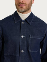 Giacca Utility in Raw Denim  Blu Uomo - Ragno