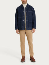 Giacca Utility in Raw Denim  Blu Uomo - Ragno
