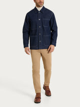 Giacca Utility in Raw Denim  Blu Uomo - Ragno