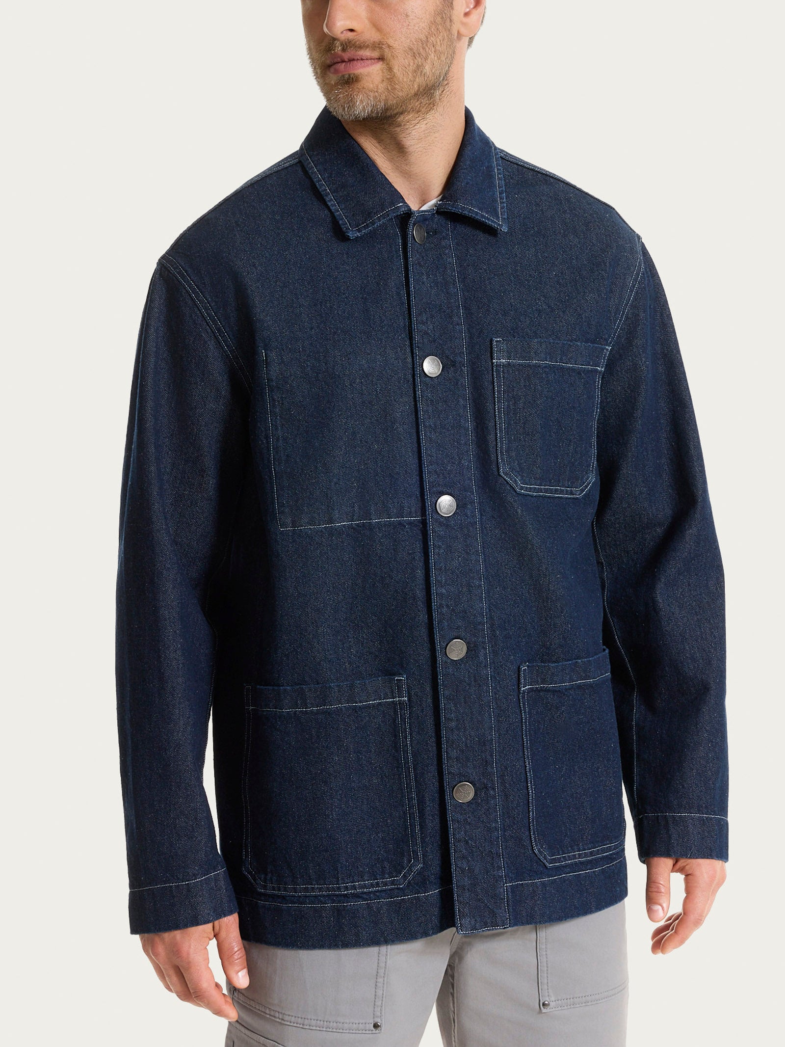 Giacca Utility in Raw Denim  Blu Uomo - Ragno