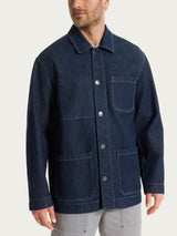 Giacca Utility in Raw Denim  Blu Uomo - Ragno