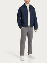 Giacca con zip in Raw Denim  Blu Uomo - Ragno