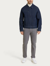 Giacca con zip in Raw Denim  Blu Uomo - Ragno