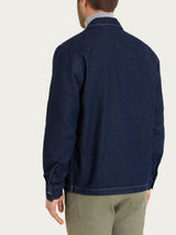 Giacca corta Utility in Raw Denim  Blu Uomo - Ragno