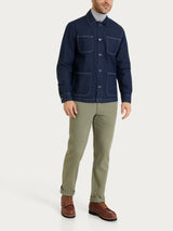 Giacca corta Utility in Raw Denim  Blu Uomo - Ragno