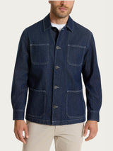 Giacca corta Utility in Raw Denim  Blu Uomo - Ragno
