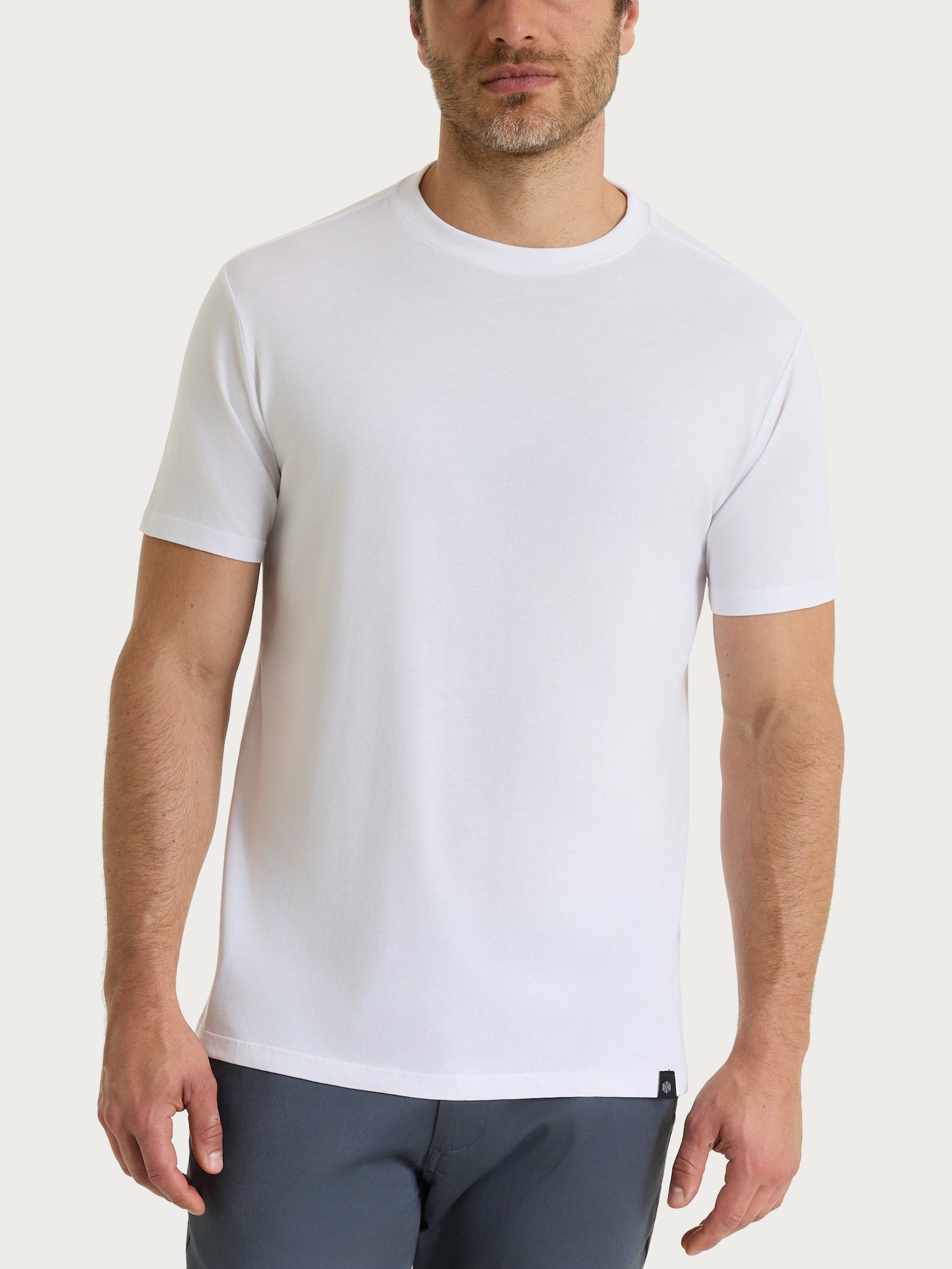 Maglietta girocollo tinta unita in Ultralight Bianchi Uomo - Ragno