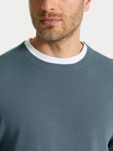 Maglia a manica lunga in maglia rasata di Puro Cotone Grigi Uomo - Ragno