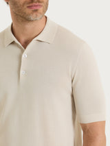 Polo a manica corta in maglia rasata di Puro Cotone Bianchi Uomo - Ragno