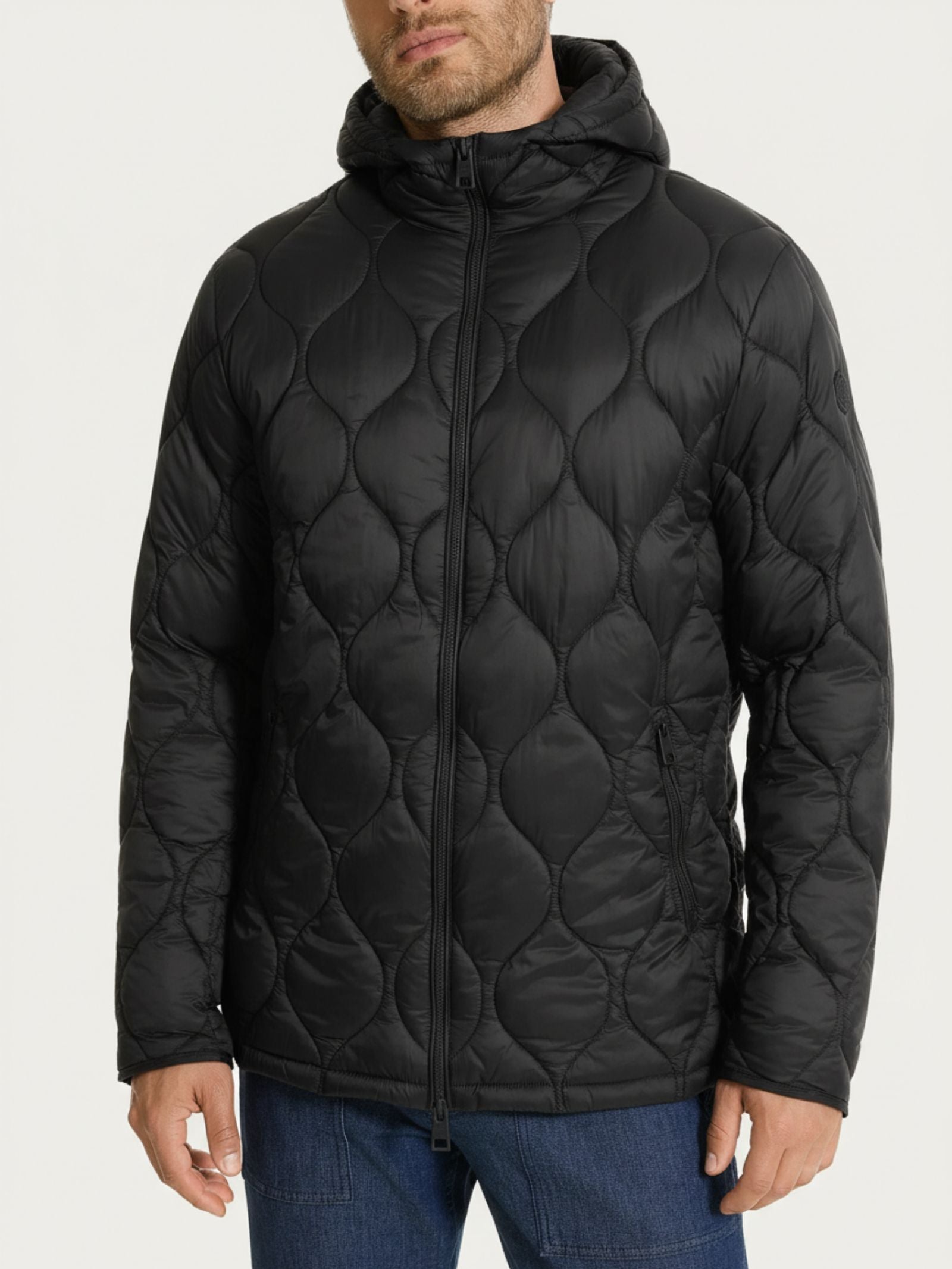 Piumino con cappuccio Onion Quilt Neri Uomo - Ragno