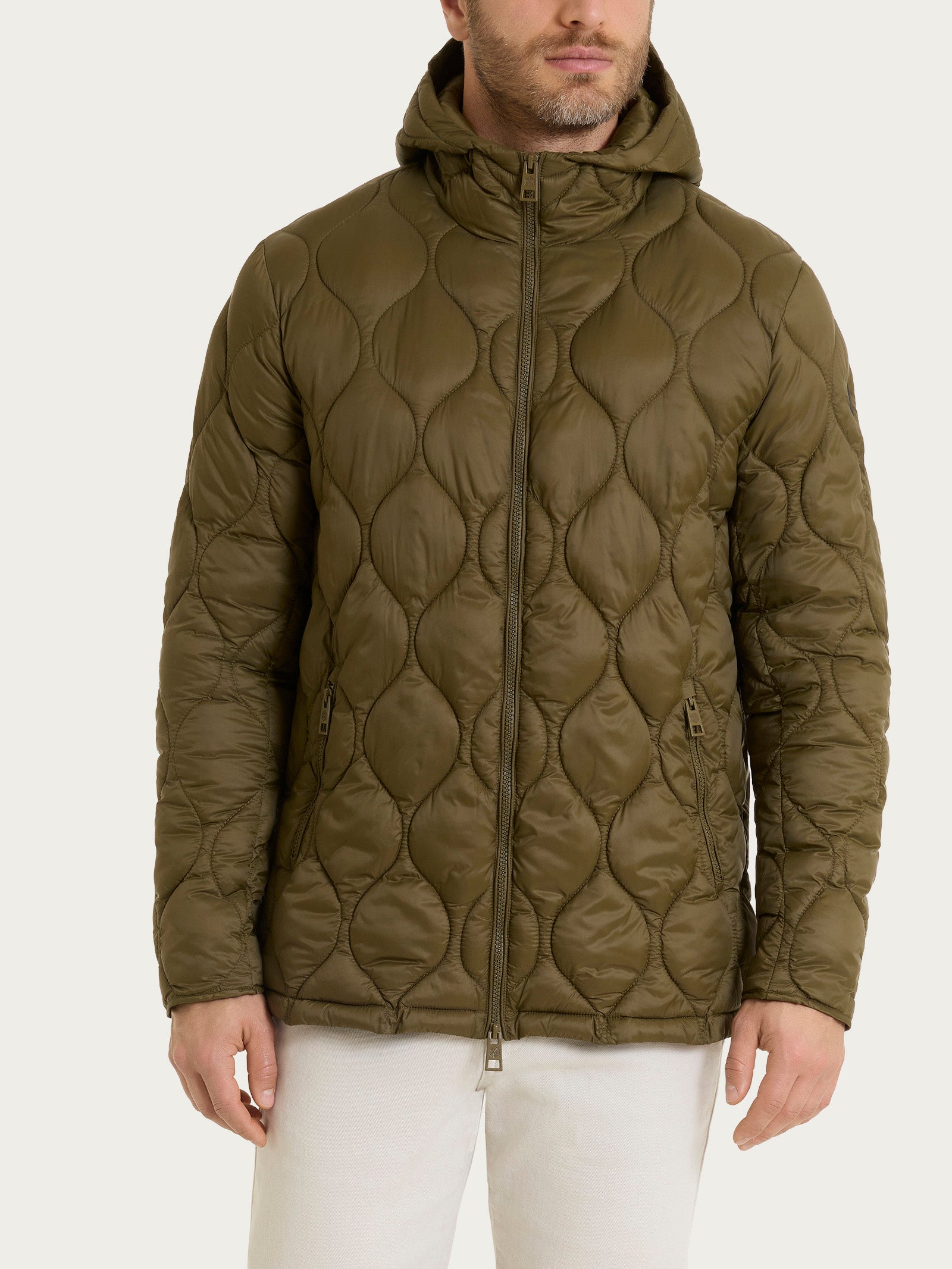 Piumino puffer con cappuccio Onion Quilt Verdi Uomo - Ragno
