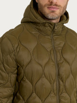 Piumino puffer con cappuccio Onion Quilt Verdi Uomo - Ragno
