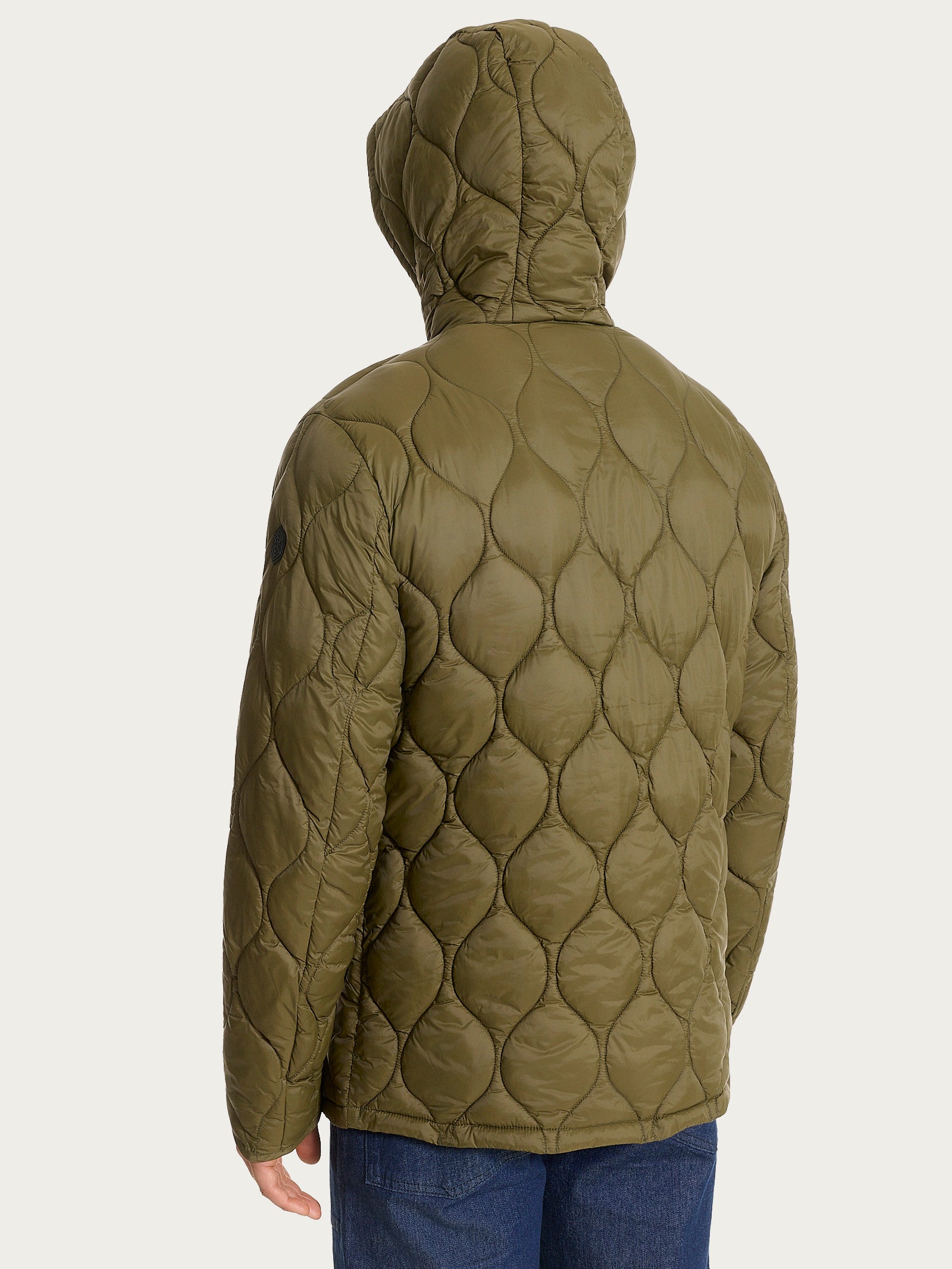 Piumino con cappuccio Onion Quilt Verdi Uomo - Ragno