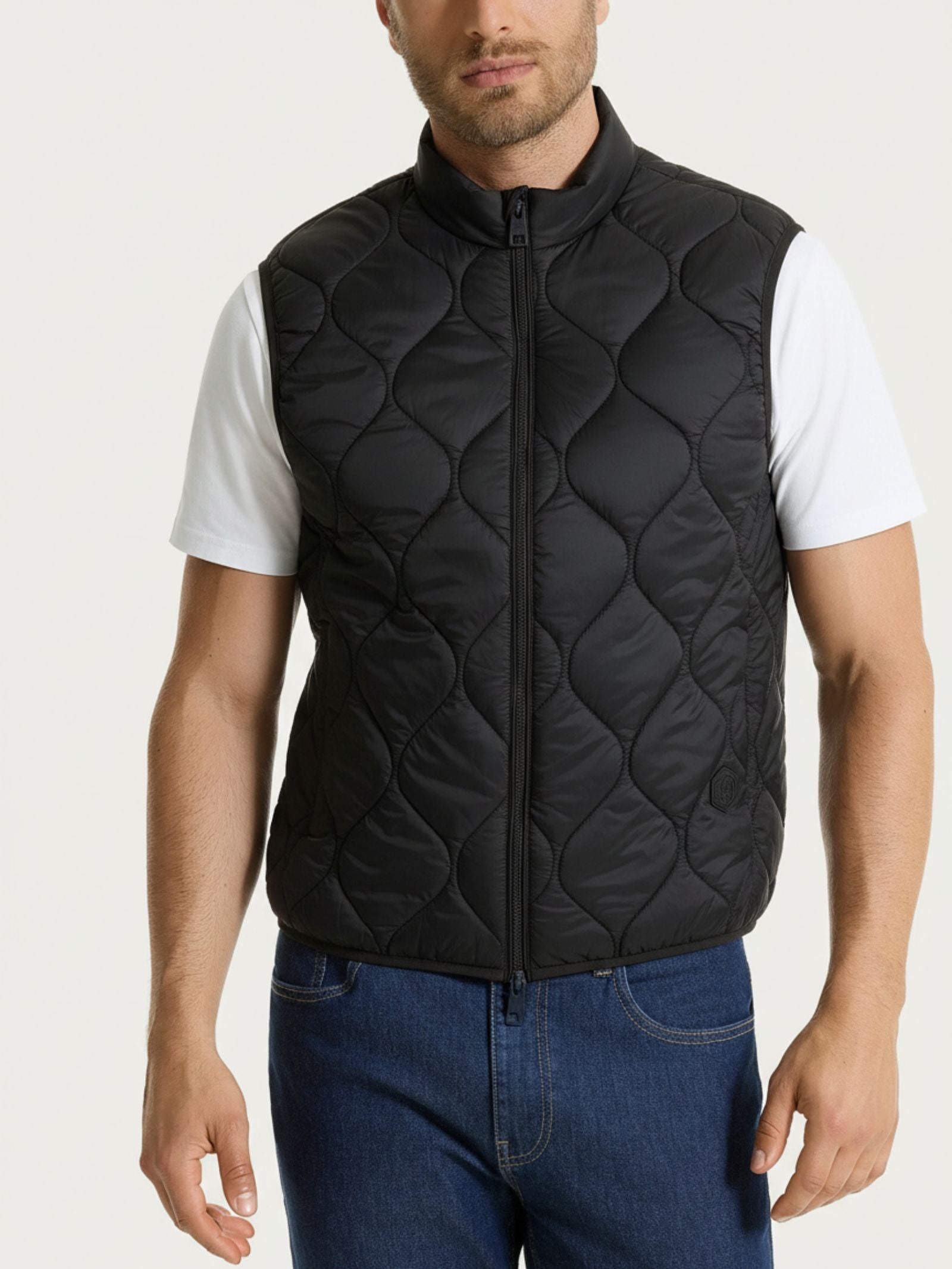 Piumino Smanicato Onion Quilt Neri Uomo - Ragno