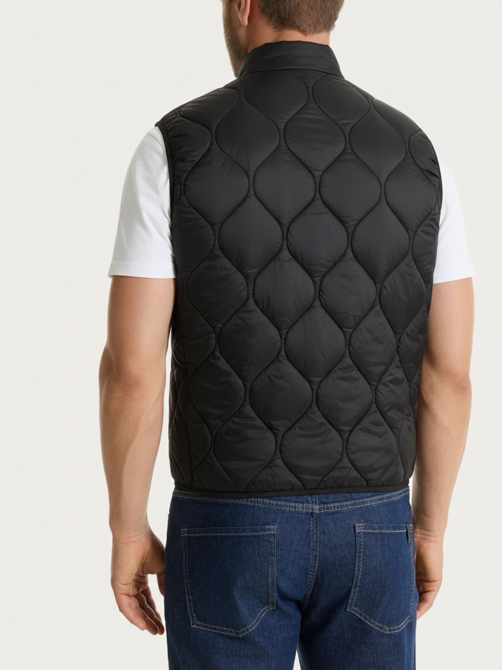 Piumino Smanicato Onion Quilt Neri Uomo - Ragno