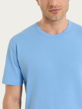 Pigiama corto a righe con girocollo in Jersey di Cotone Bianchi Uomo - Ragno