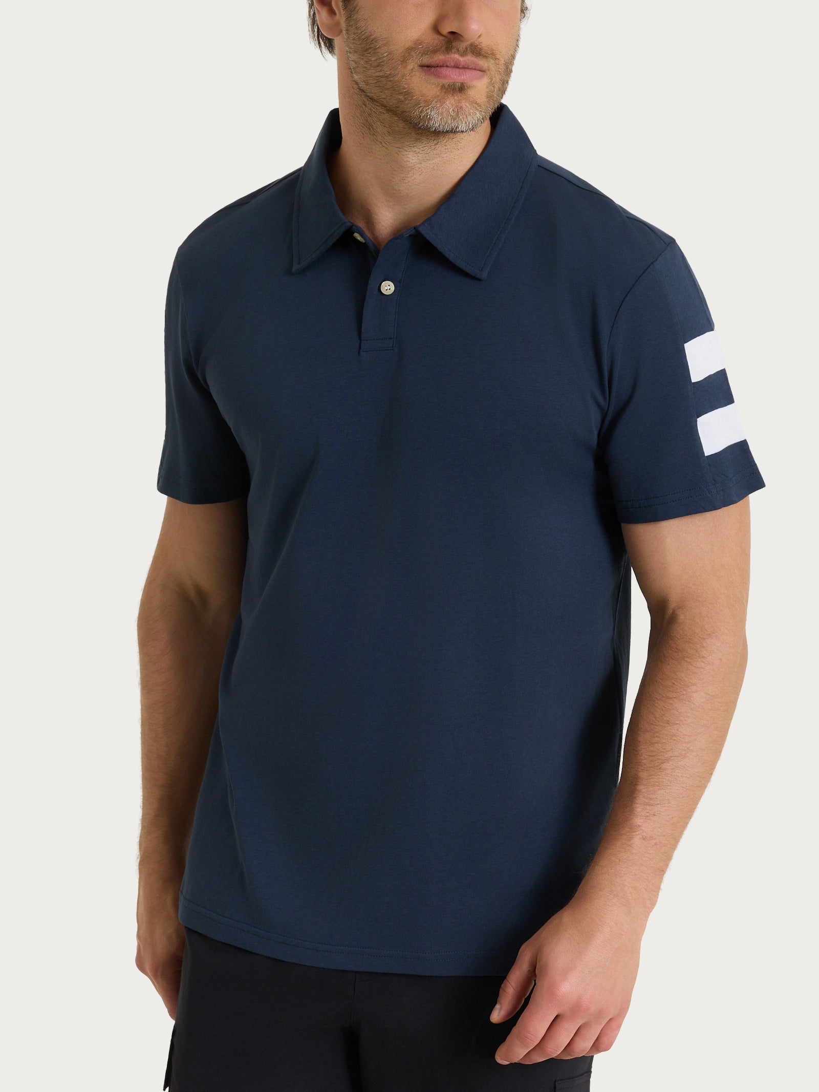 Polo con taschino in Jersey di Cotone Blu Uomo - Ragno