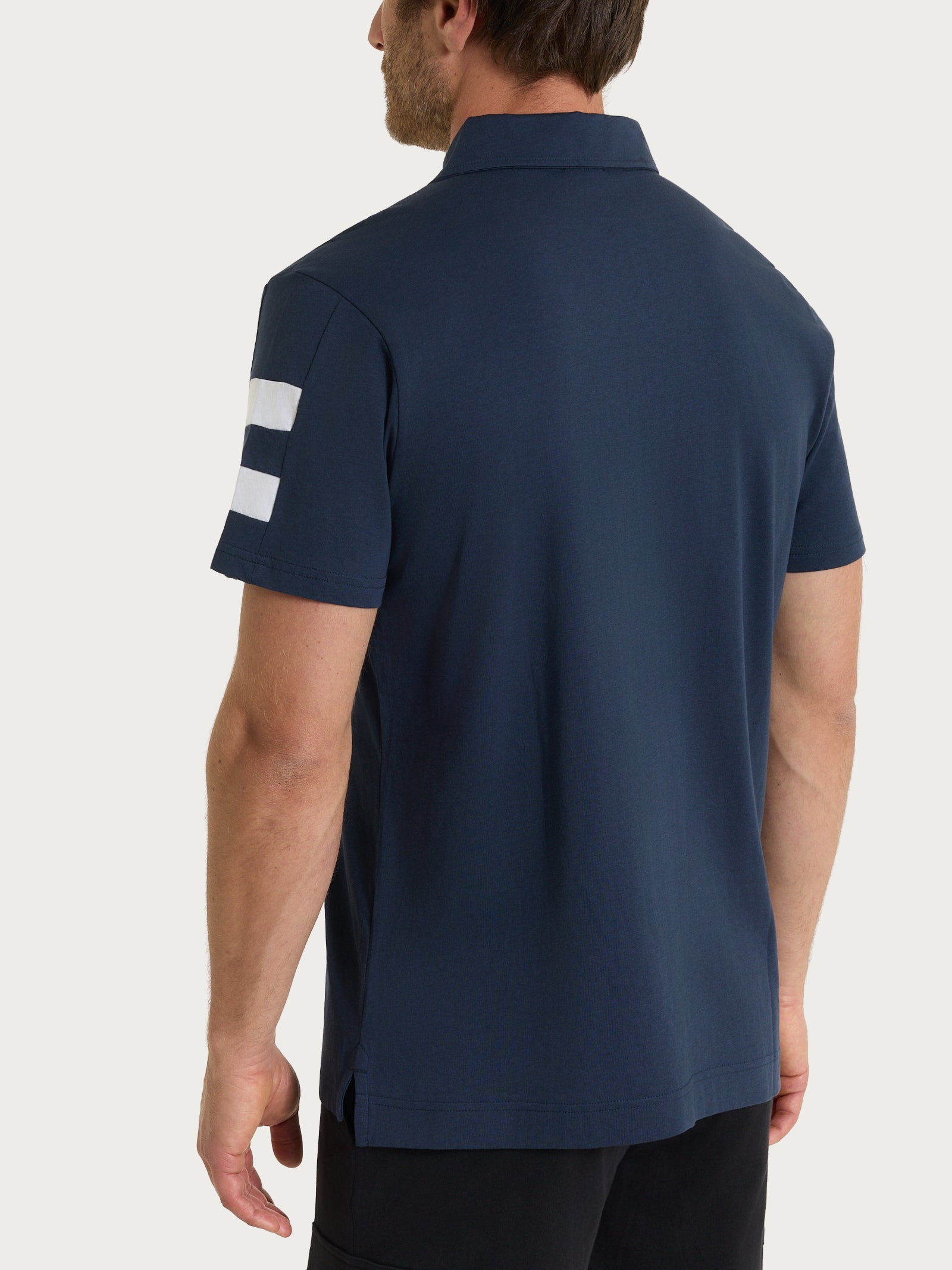 Polo con taschino in Jersey di Cotone Blu Uomo - Ragno