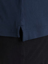 Polo con taschino in Jersey di Cotone Blu Uomo - Ragno