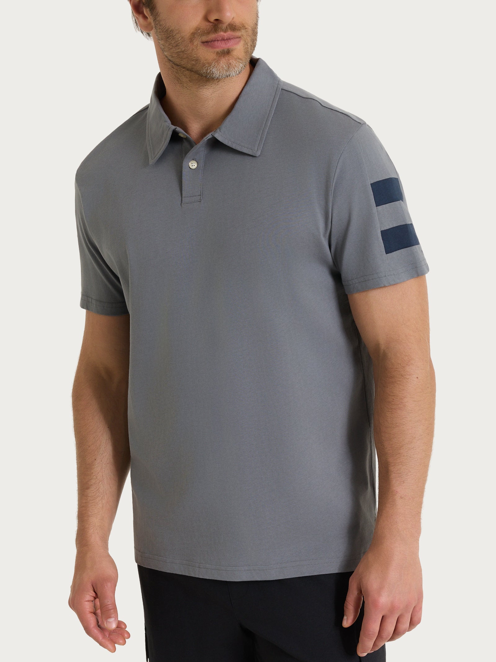 Polo con taschino in Jersey di Cotone Grigi Uomo - Ragno