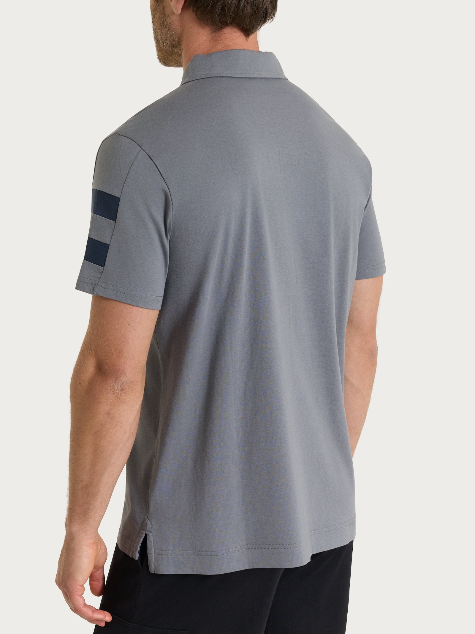 Polo con taschino in Jersey di Cotone Grigi Uomo - Ragno