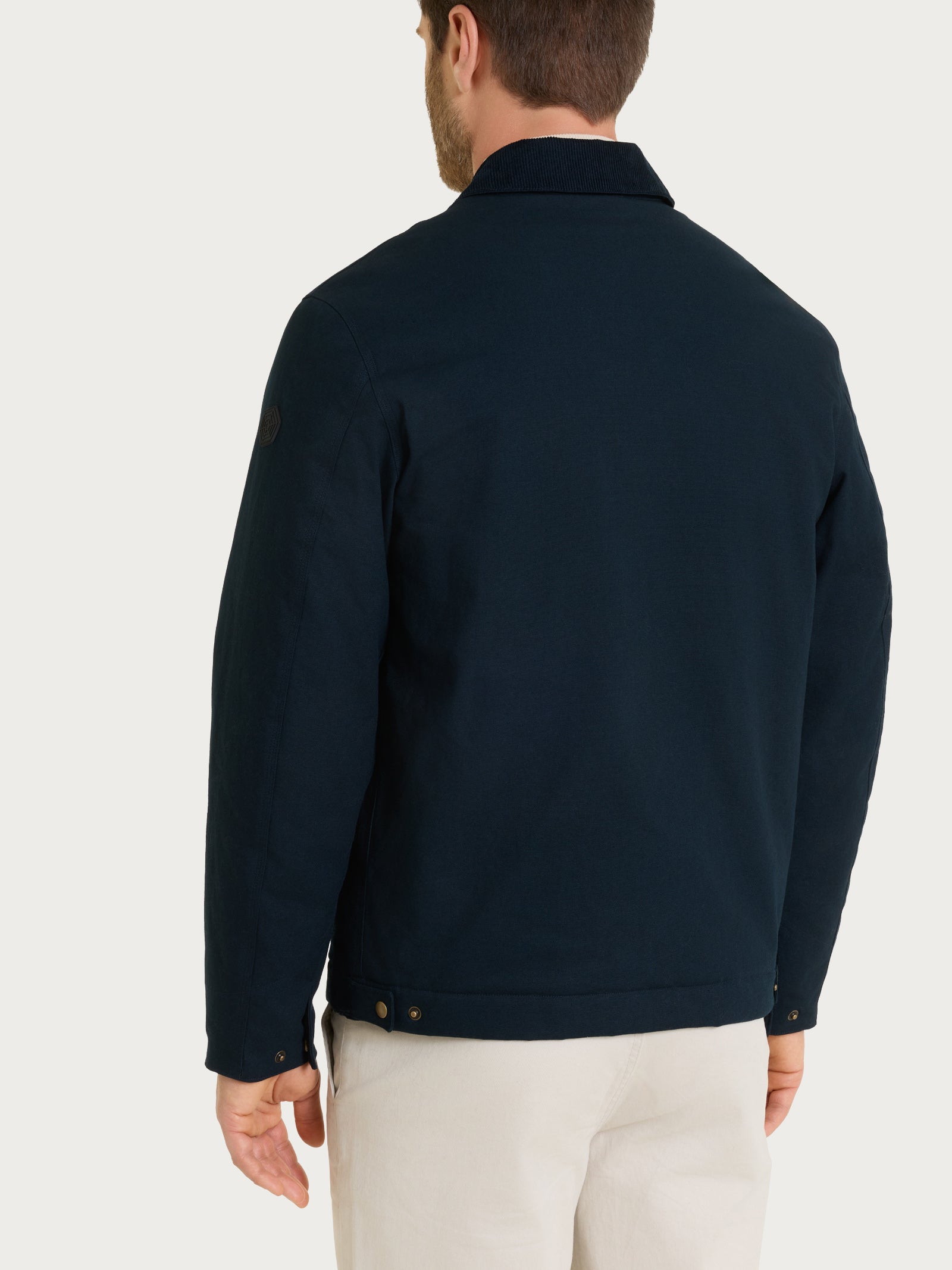 Giacca con zip in Winter Canvas Blu Uomo - Ragno