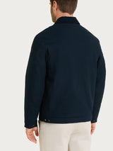 Giacca con zip in Winter Canvas Blu Uomo - Ragno